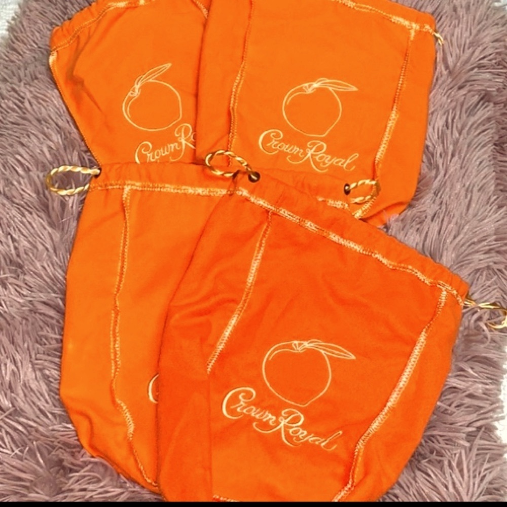 Peach crown royal bags